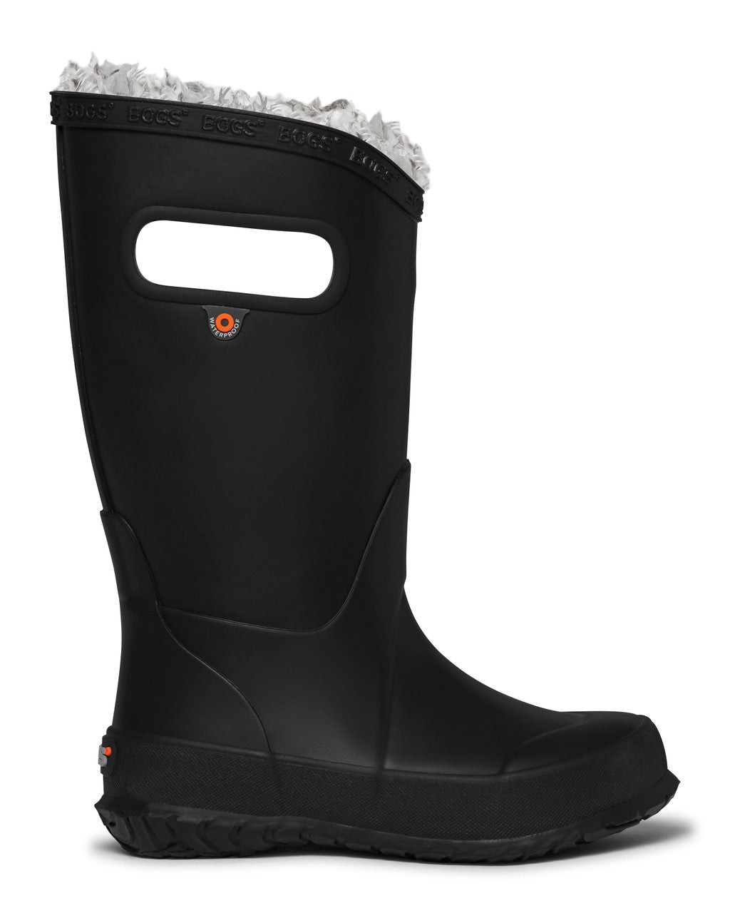 Kids Rain Boot Plush – Waterproof, Insulated, Plush Lining | Bogs #color_black