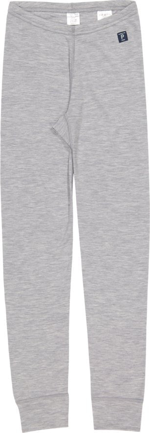 Kids and Youth Merino Wool Base Layer Pants | Polarn O. Pyret #color_grey-melange