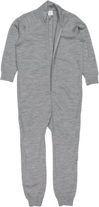 Baby & Kids One Piece Merino Wool Terry Romper | Polarn O. Pyret #color_grey-melange