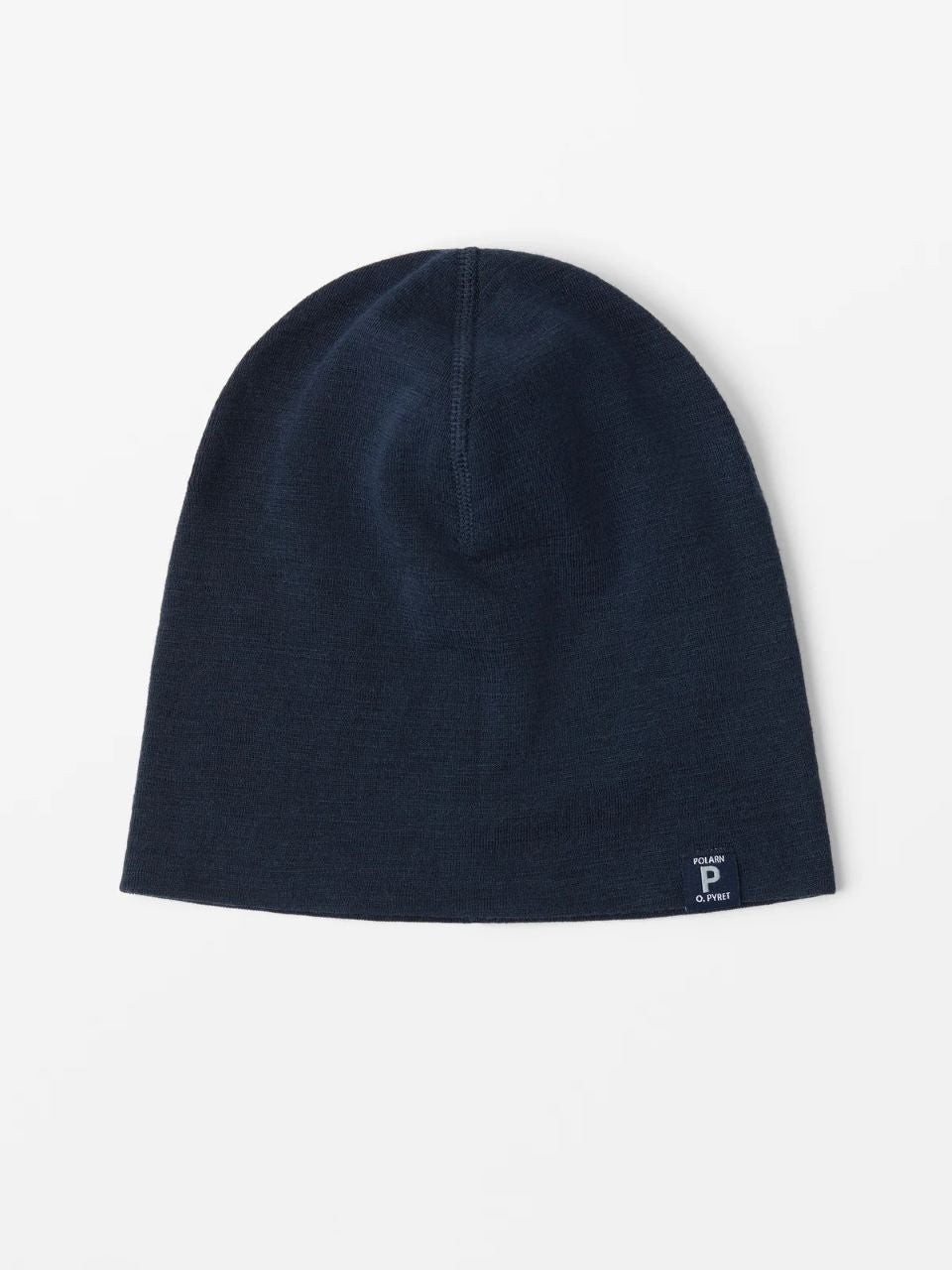 Kids Merino Wool Beanie Hat | Polarn O. Pyret #color_dark-sapphire