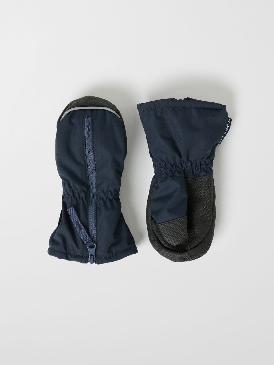 Kids Easy Zip Waterproof Winter Mittens | Polarn O. Pyret #color_dark-sapphire