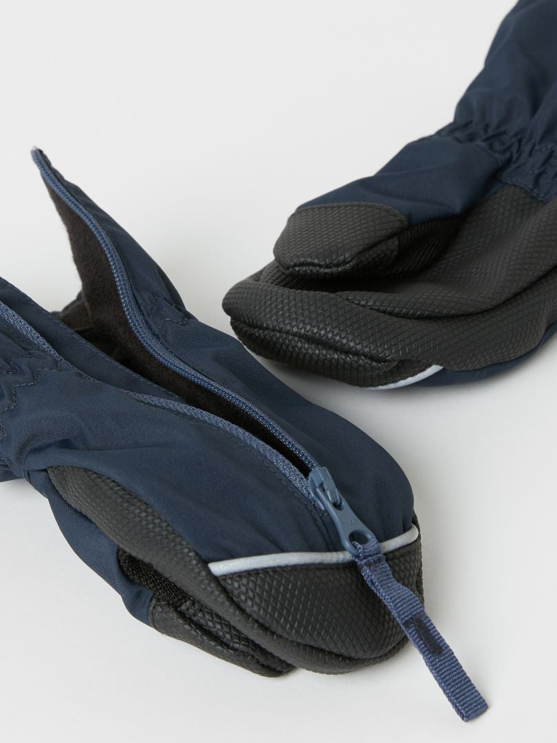 Kids Easy Zip Waterproof Winter Mittens | Polarn O. Pyret