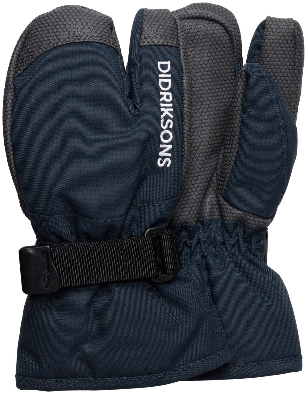 Kids Fossa 3 Finger Gloves – Water Resistant, Durable Grip | Didriksons #color_navy