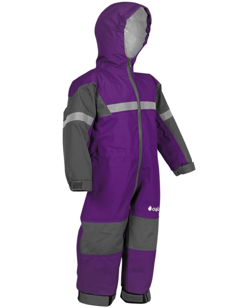 Kids One Piece All-in-One Rain Suit - Breathable, Zippered | Oaki #color_deep-purple