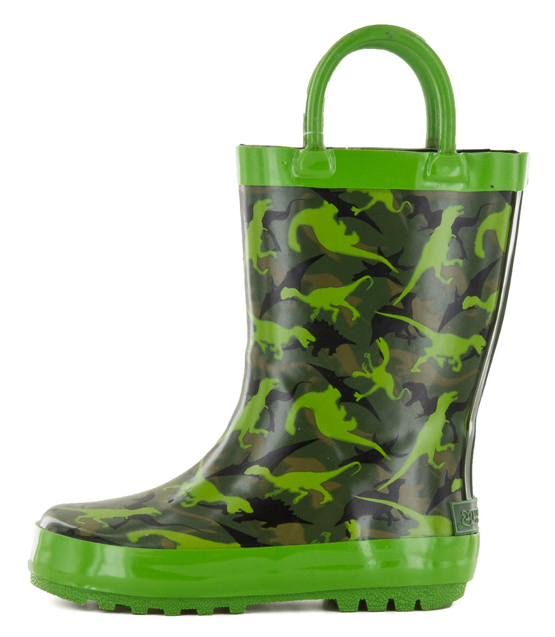 baby-loop-handle-rain-boots-pattern | #color_green-dino