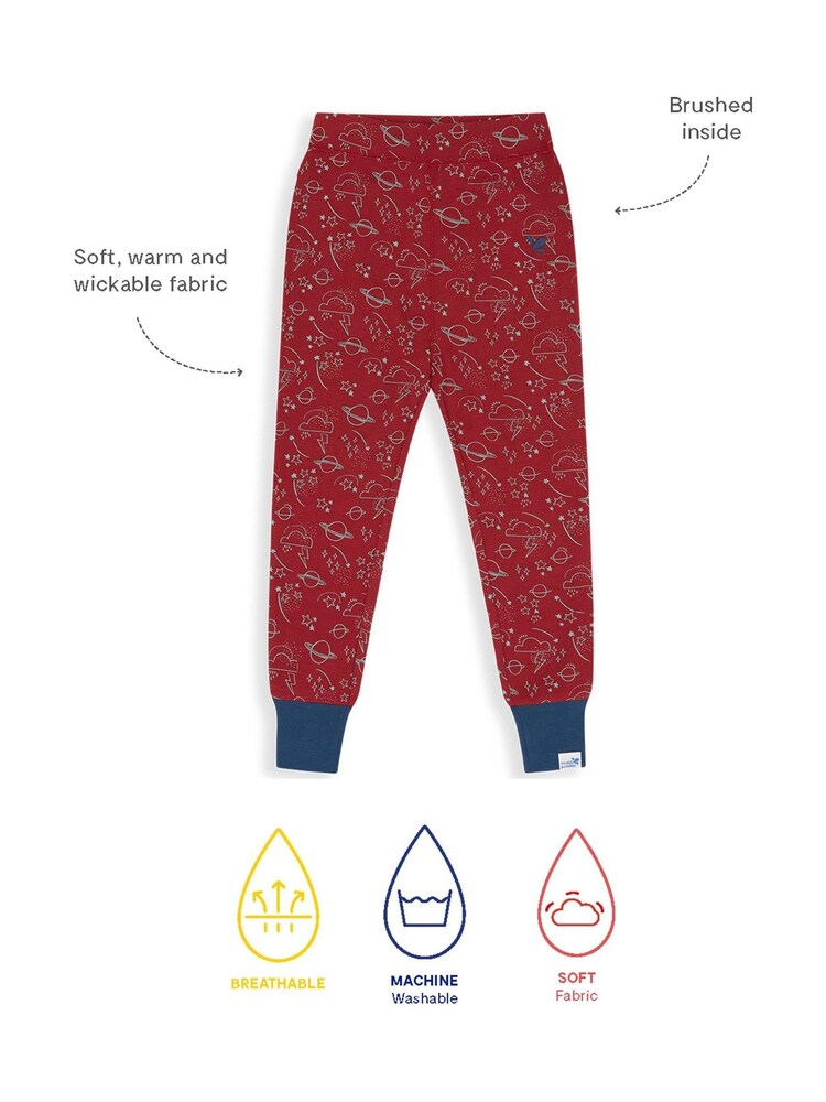 Kids Synthetic Drift Thermal Base Layer Bottom - Cotton Blend, Breathable, PJ | Muddy Puddles