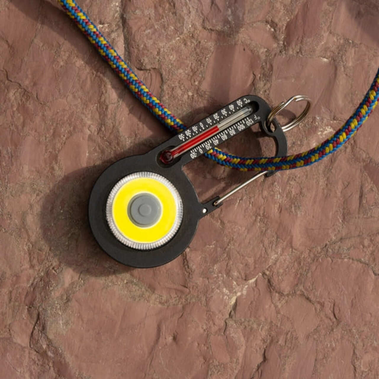 TempaBright Thermometer Carabiner with Bright LED Lights