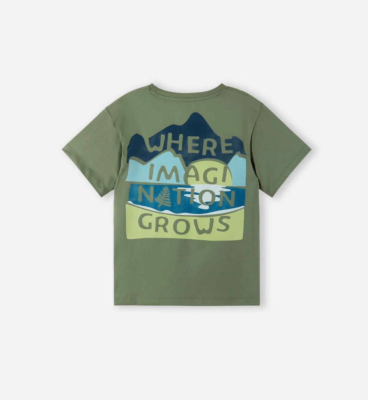 Kids UV Protective Siirtyy T-Shirt- UV 50+ | Reima #color_greyish-green