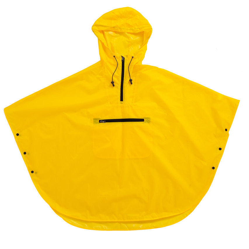 Kids Rain Ponchos in Yellow #color_yellow