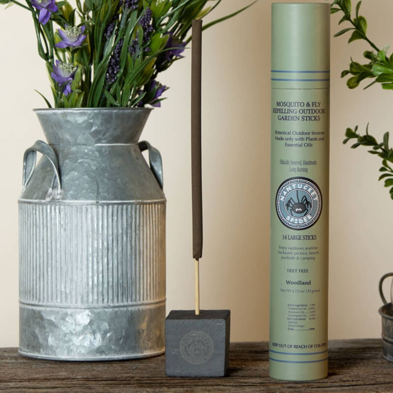 Artisanal Stone Block Holder for Insense Sticks | Nantucket Spider