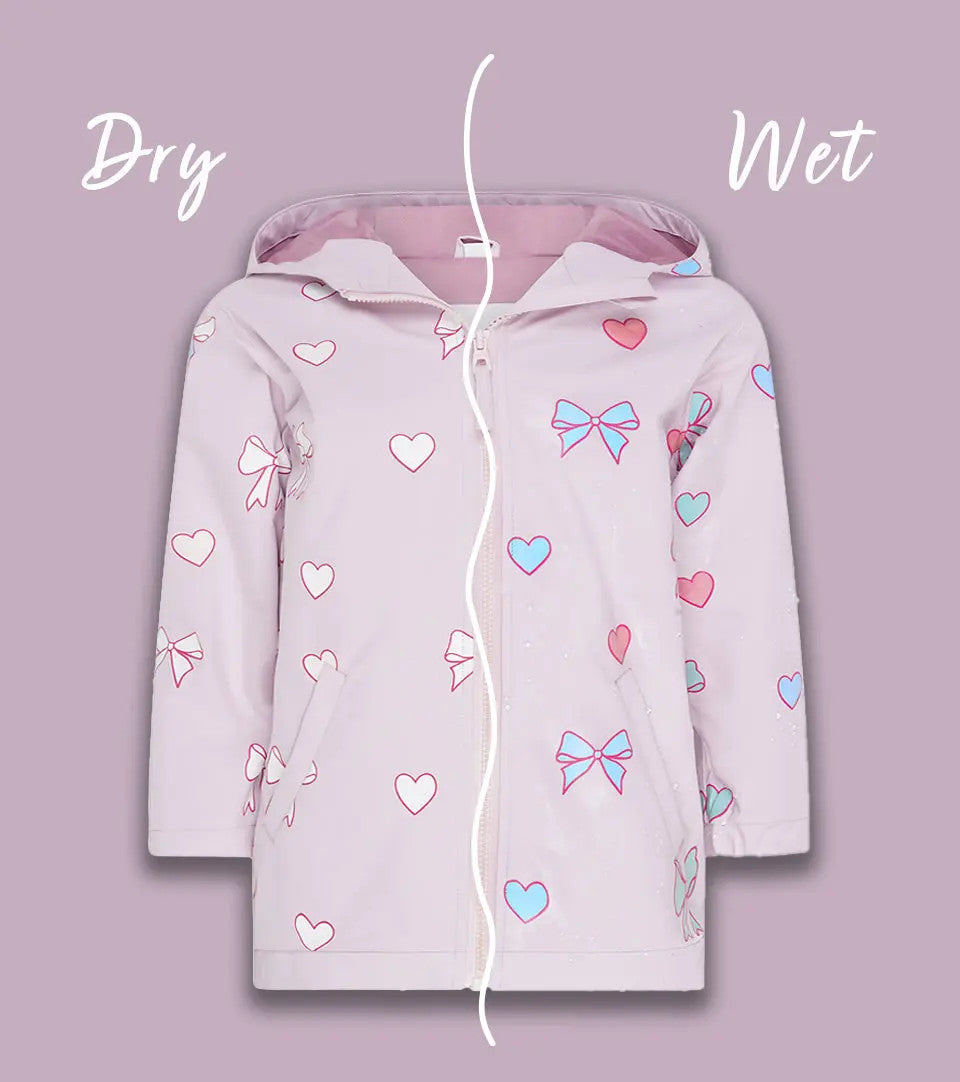 Color Changing Rain Coat #color_bows-and-hearts