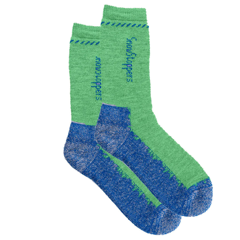 Alpaca Wool Socks-27282 #color_green-blue