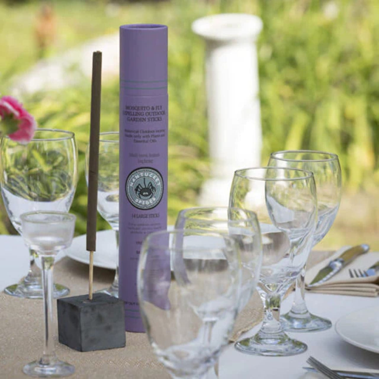 Natural Repelling Mosquito & Fly Outdoor Garden Incense Sticks - Gentle yet Effective, Safe | Nantucket Spider