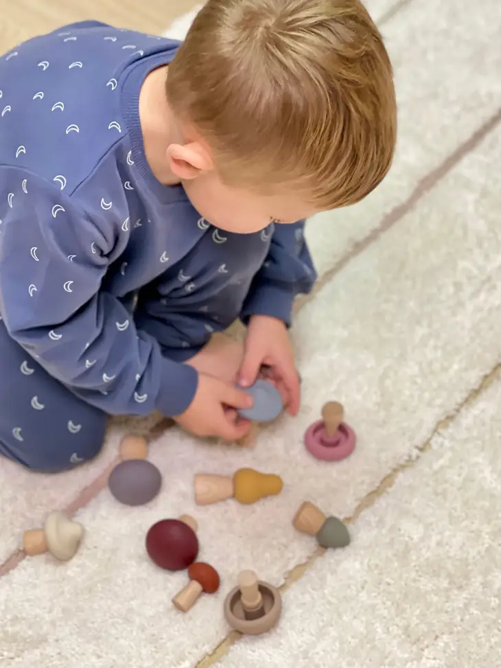 Wood + Silicone Mushroom Set