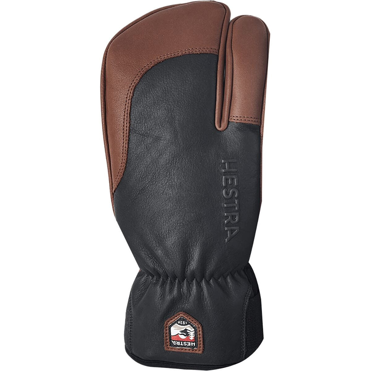 adult-fall-line-leather-mitten-3-finger-hestra | #color_black