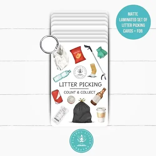 Explorer Litter Picking Card Game by Playful Little Readers