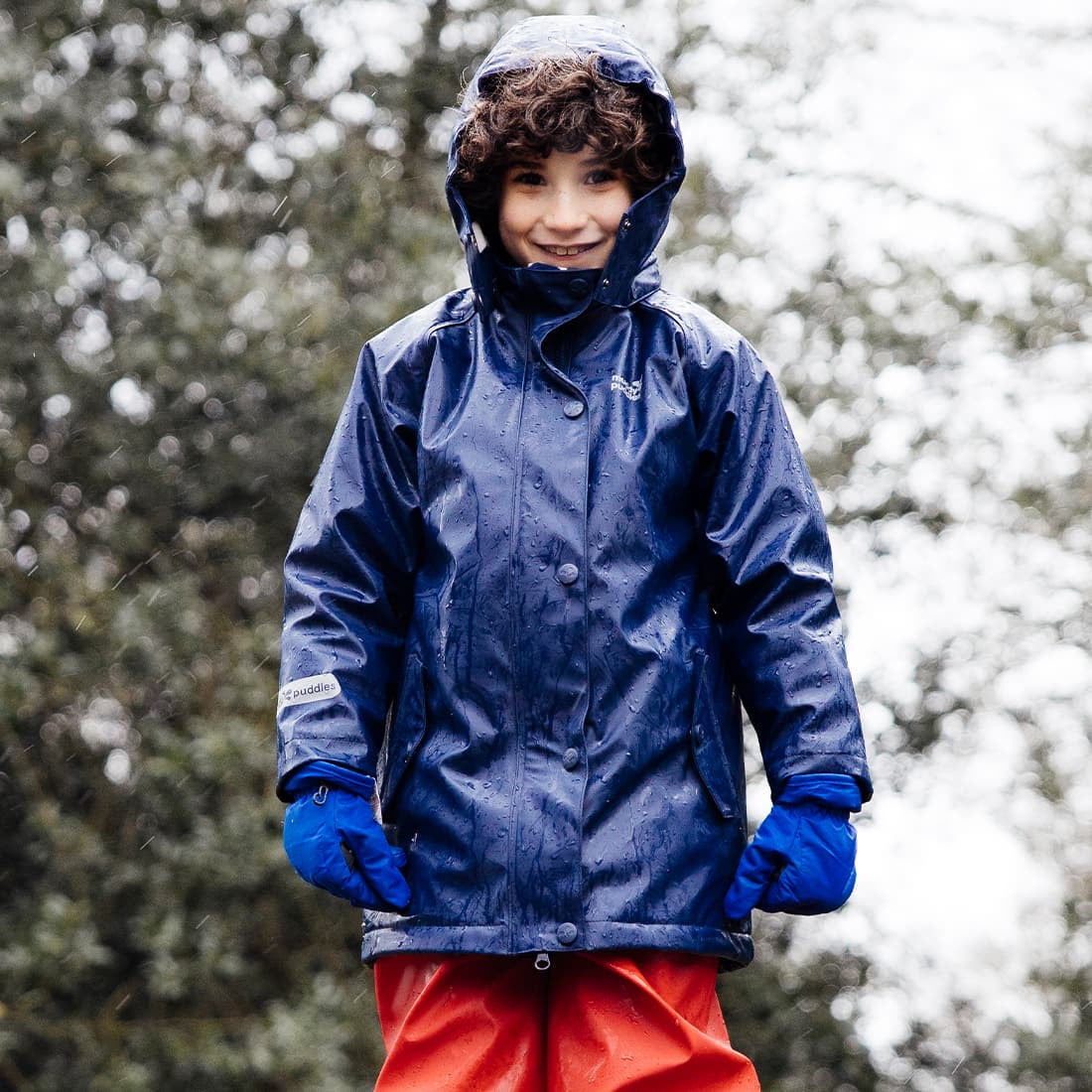 Kids Fleece Lined Puddleflex Rain Jacket - Waterproof, Warm, PU | Muddy Puddles