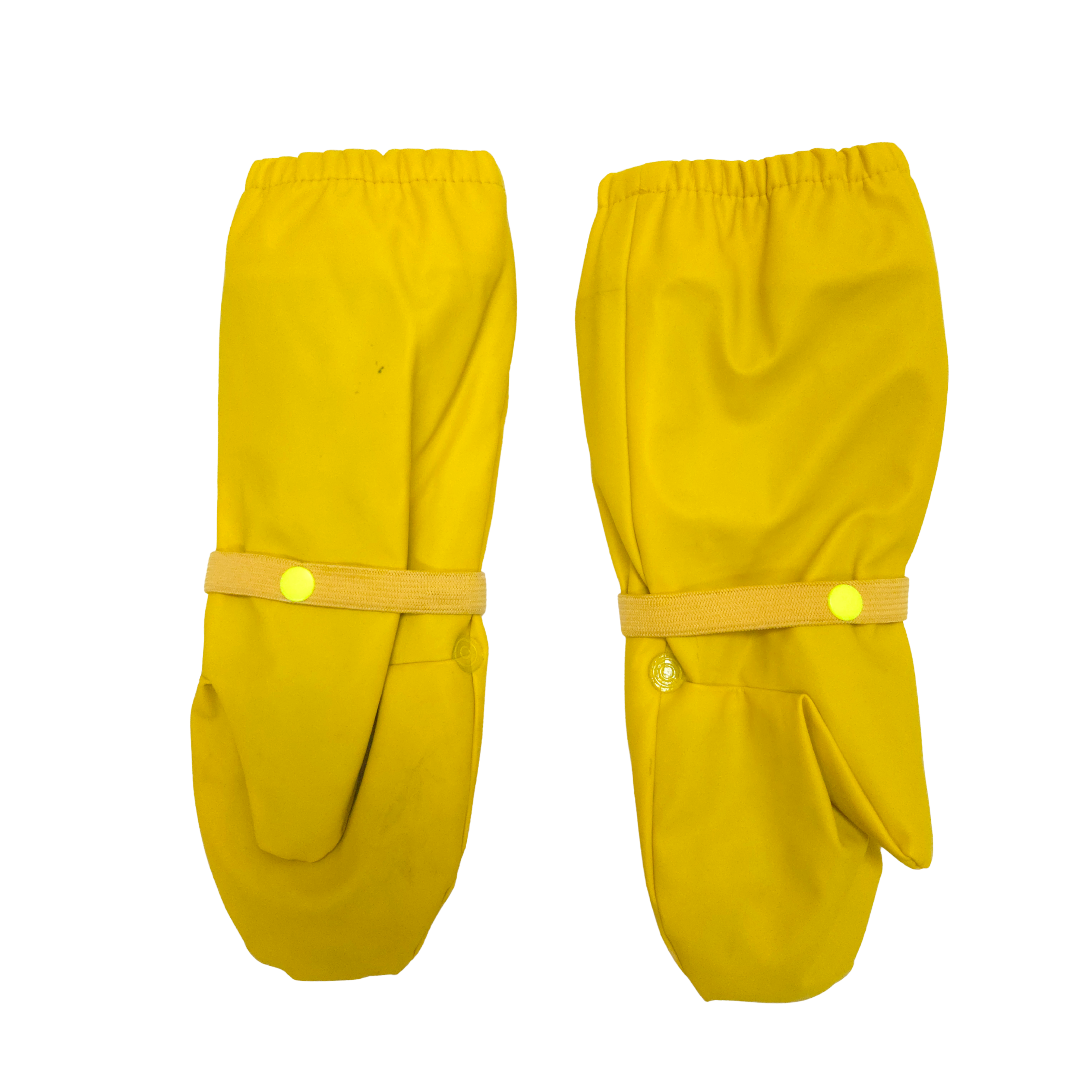 yellow rain mittens