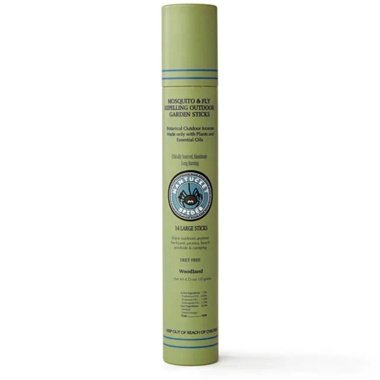 Natural Repelling Mosquito & Fly Outdoor Garden Incense Sticks - Gentle yet Effective, Safe | Nantucket Spider
