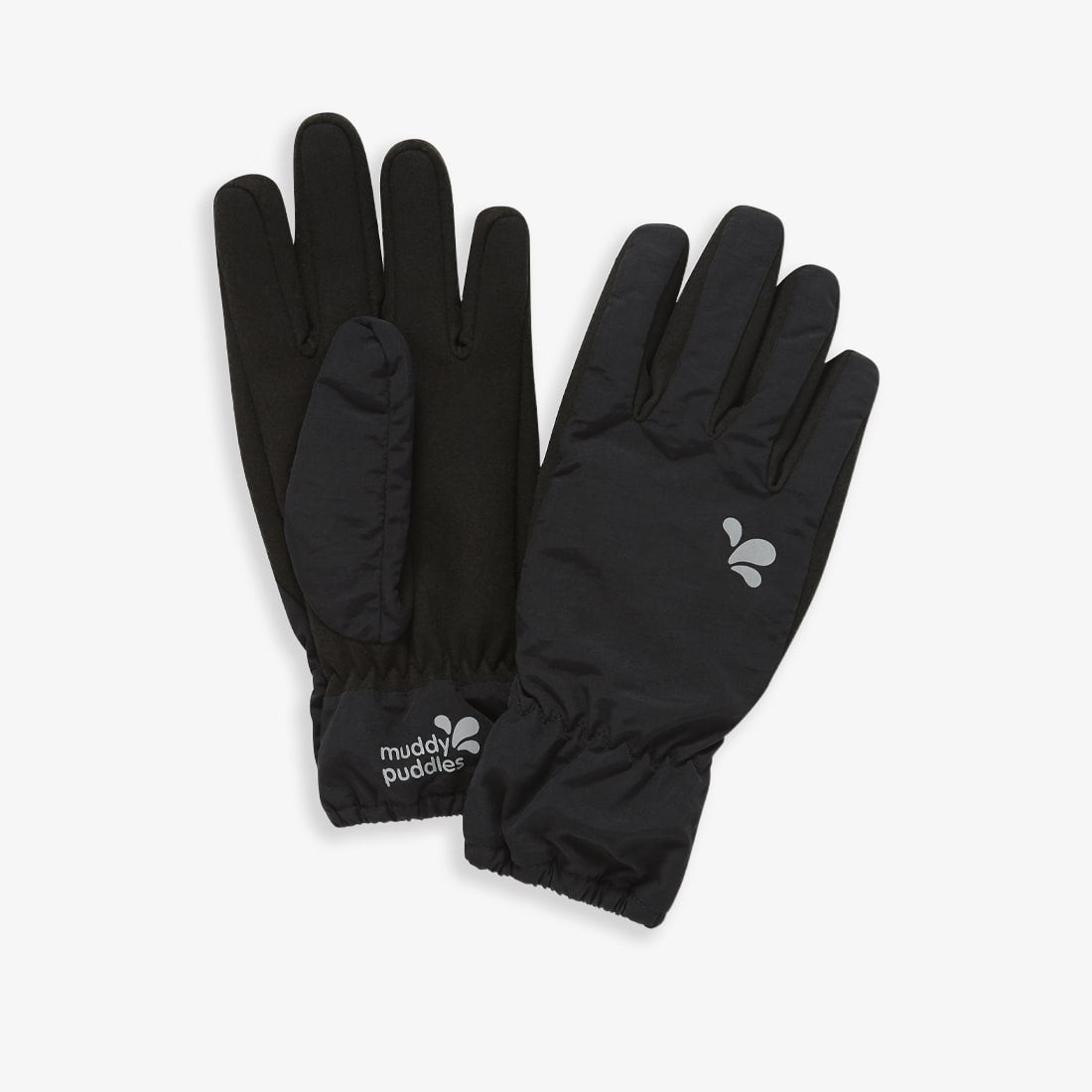 Kids and Youth Pull On Waterproof Glove - Reinforced Palm, Flexible | Muddy Puddles #color_black