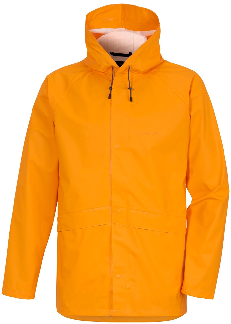 Adult Avon Unisex Rain Jacket – Waterproof, PU | Didriksons #color_saffron-yellow