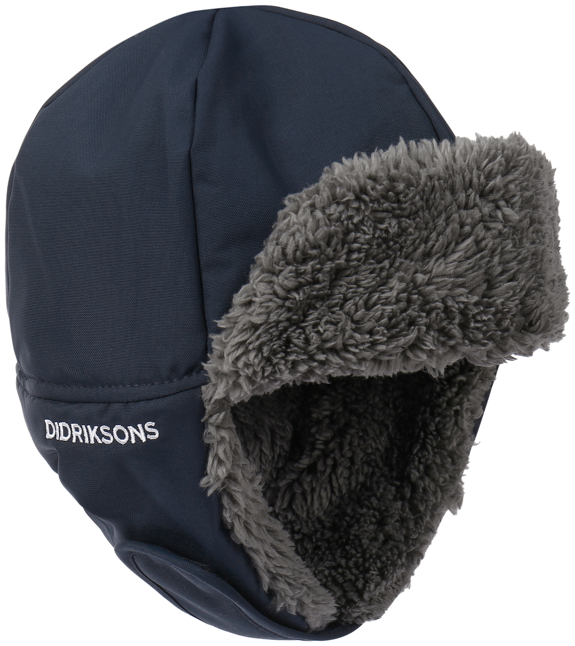 Kids Biggles Classic Trapper Style Winter Hat – Waterproof, Fleece Lined | Didriksons #color_navy