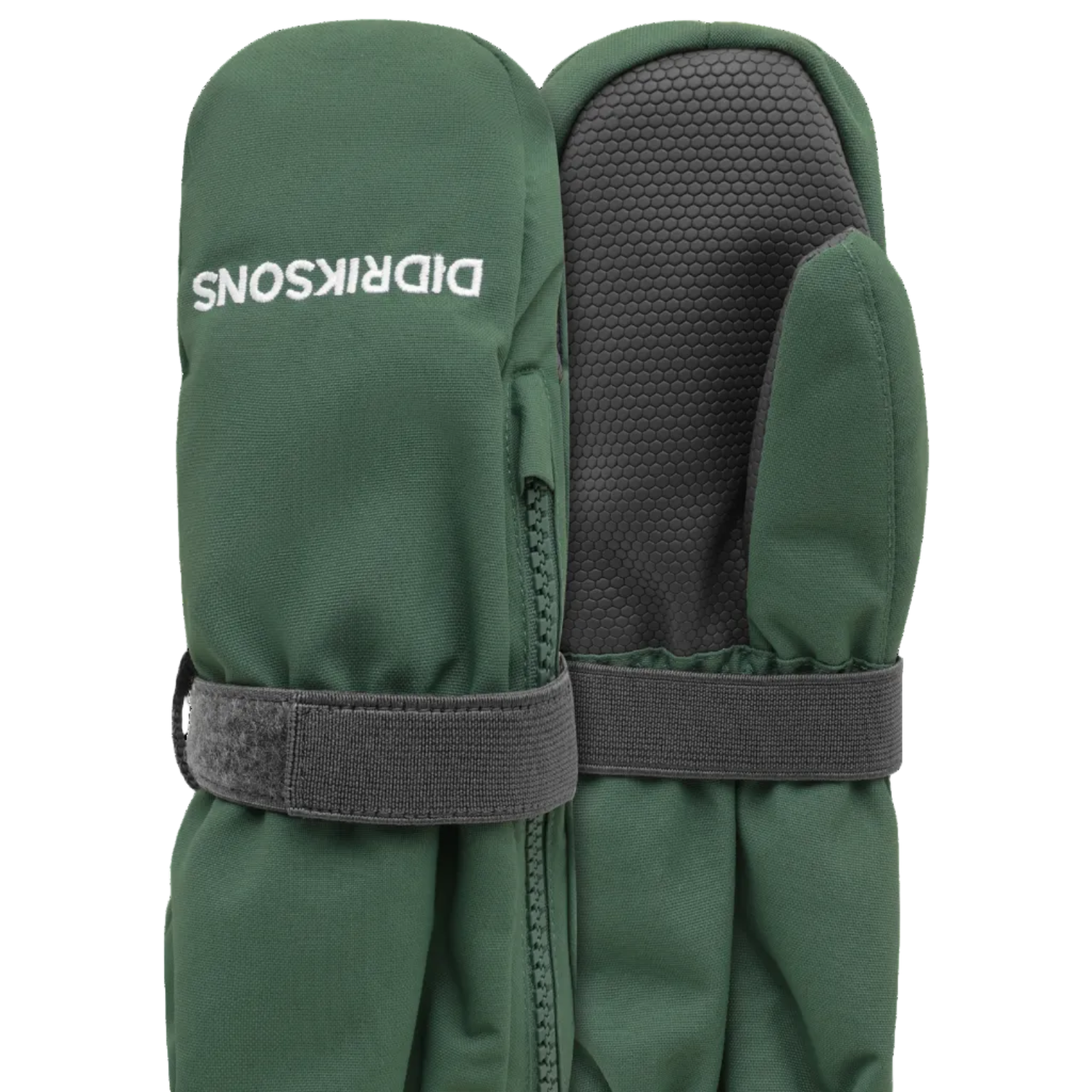 Kids Biggles Zip Winter Mittens – Insulated, Waterproof | Didriksons #color_dark-moss