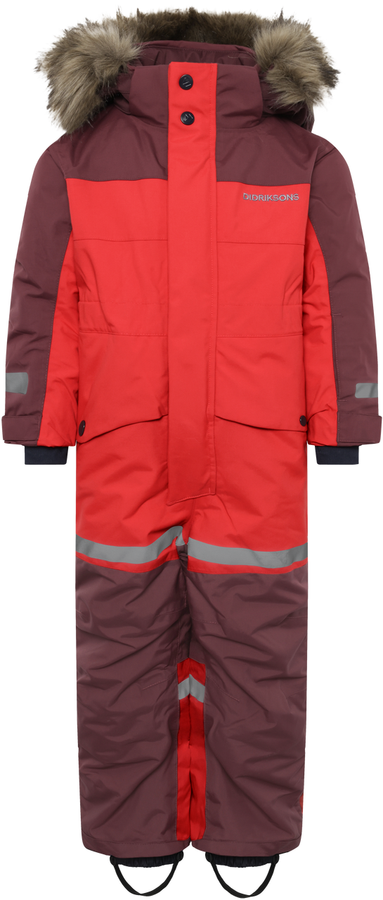 Kids Waterproof Bjarven Winter Snowsuit | Didriksons #color_pomme-red