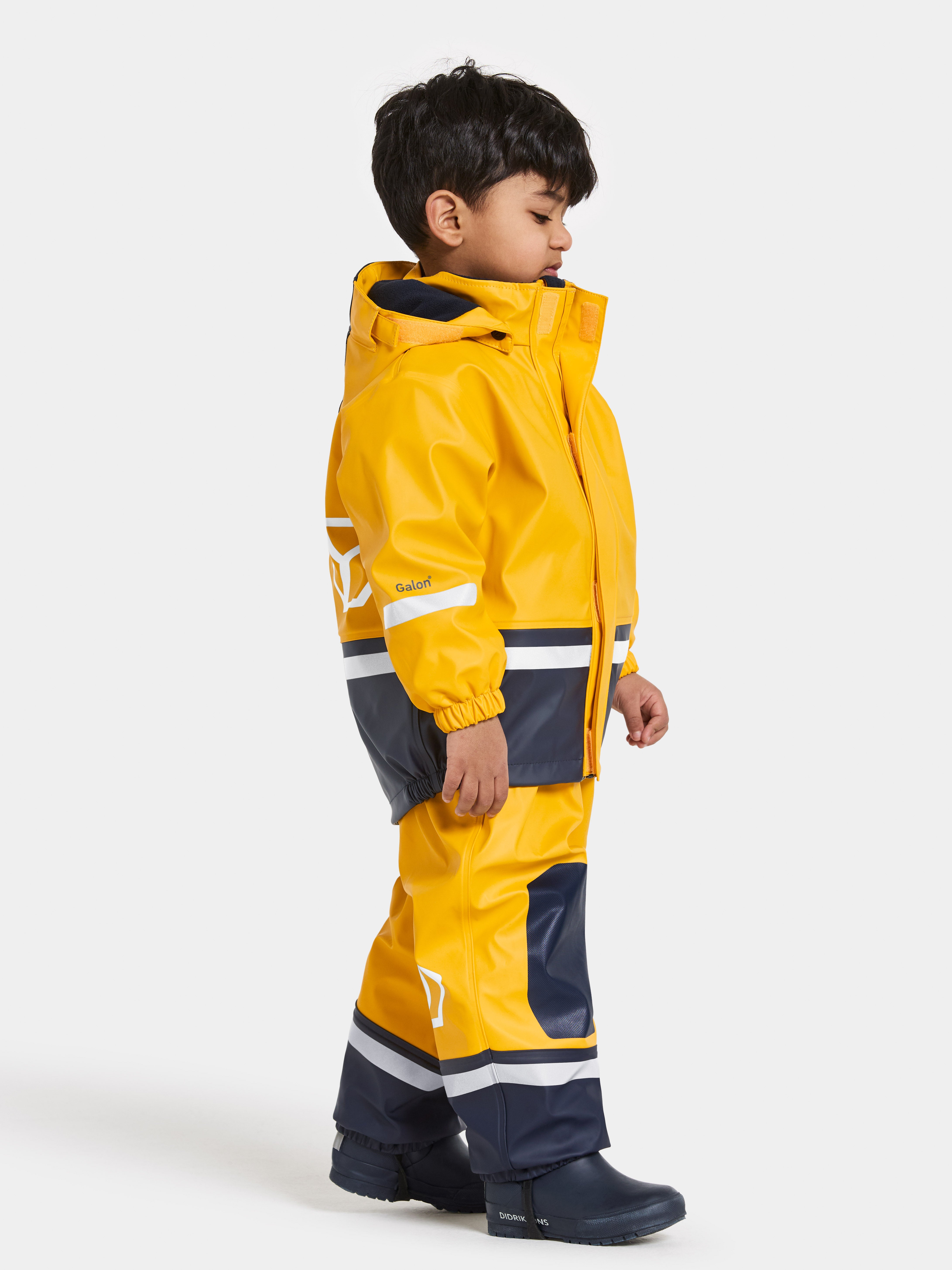 Kids Boardman Fleece Lined Rain Set – Waterproof, Fleece Lined, PU | Didriksons