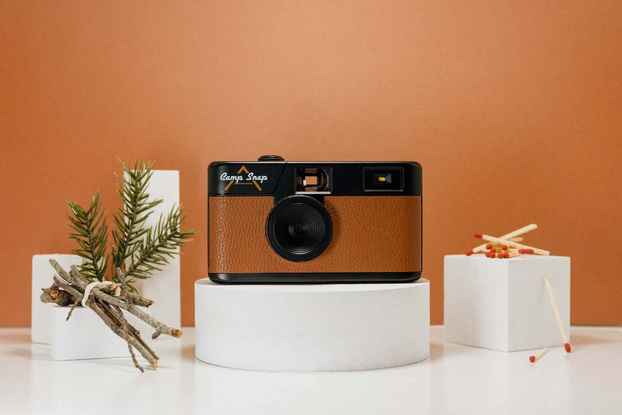 Screen-Free Digital Camera – Easy-to-Use for Kids | Camp Snap #color_brown