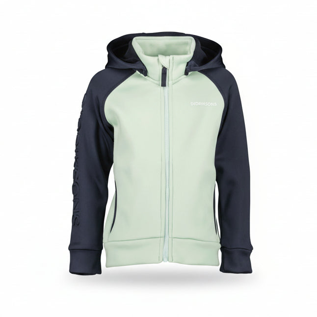 Kids Corin Technical Fleece Zip Jacket – Mid Layer | Didriksons #color_pale-mint