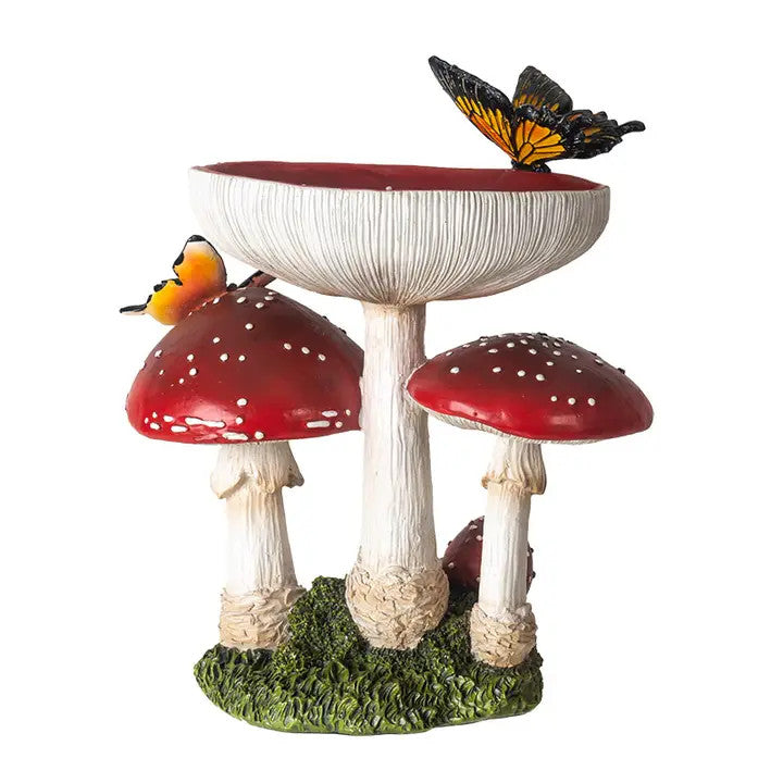 Toadstool Mushrooms with Butterflies