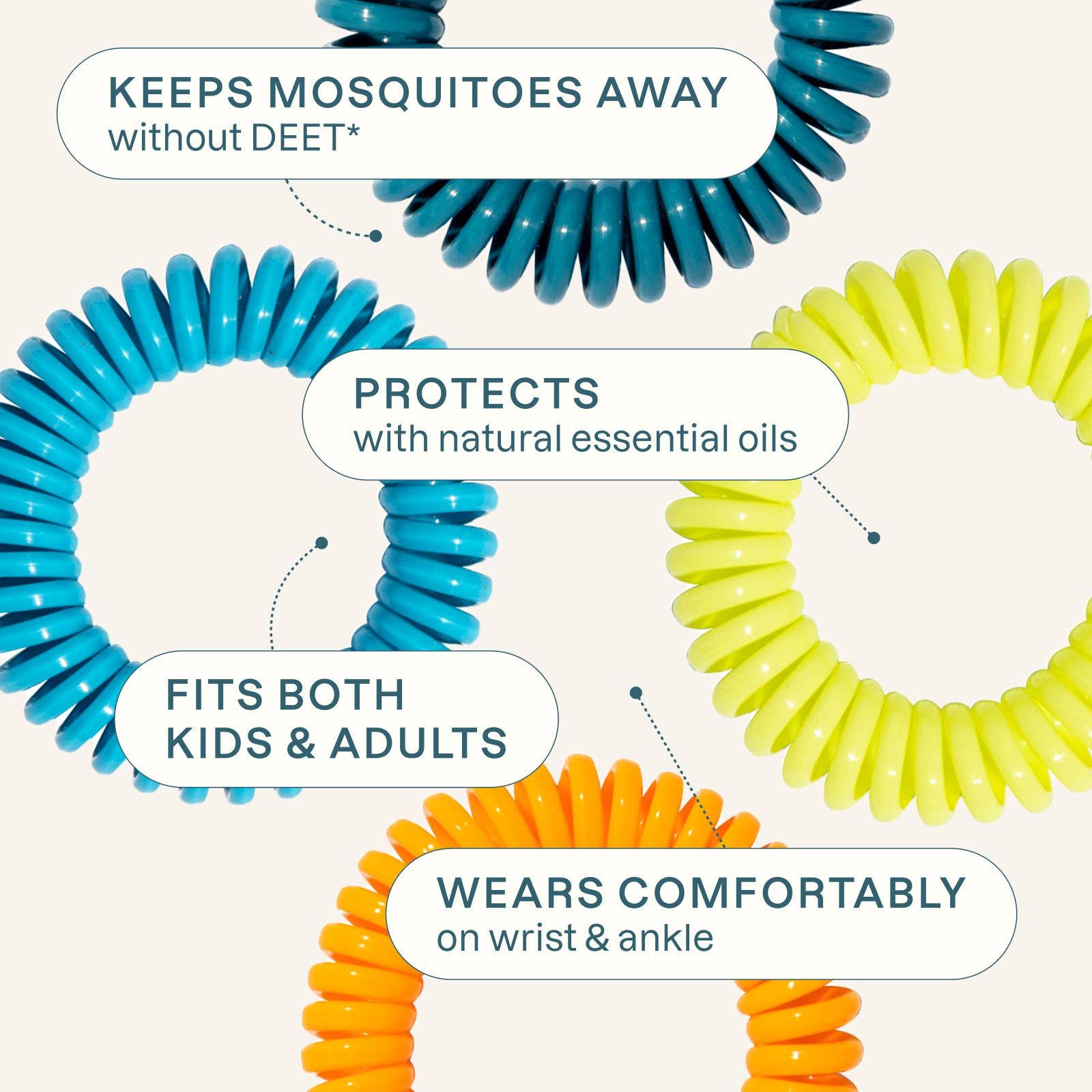 Mosquito Repellent Bracelets | 1 Box- 25 Count