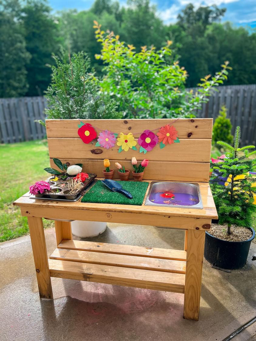 Kids Mud Kitchen - Sensory Play, Handmade | The Monarch Studio