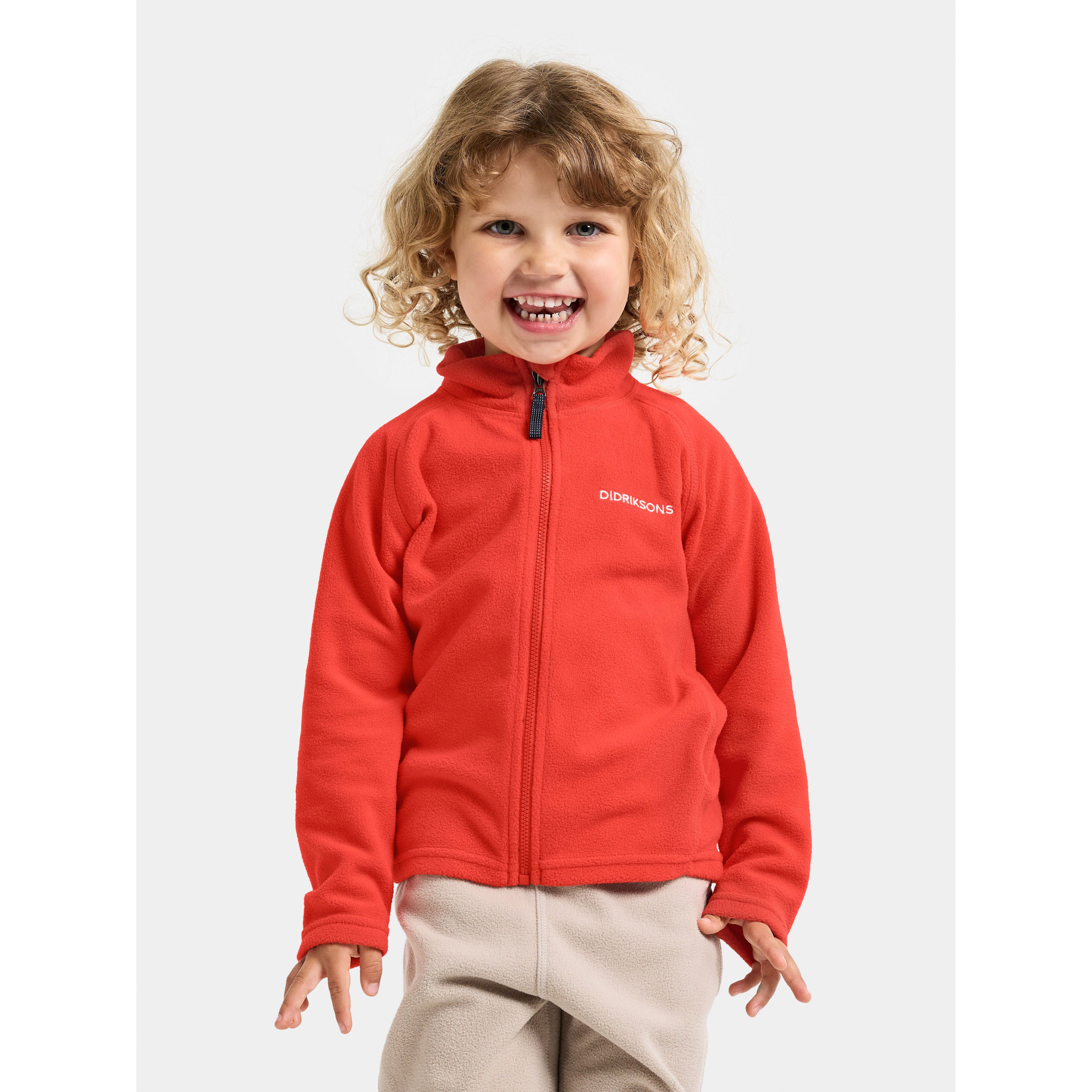 Kids Monte Mid Layer Fleece Jacket – Full Zip | Didriksons