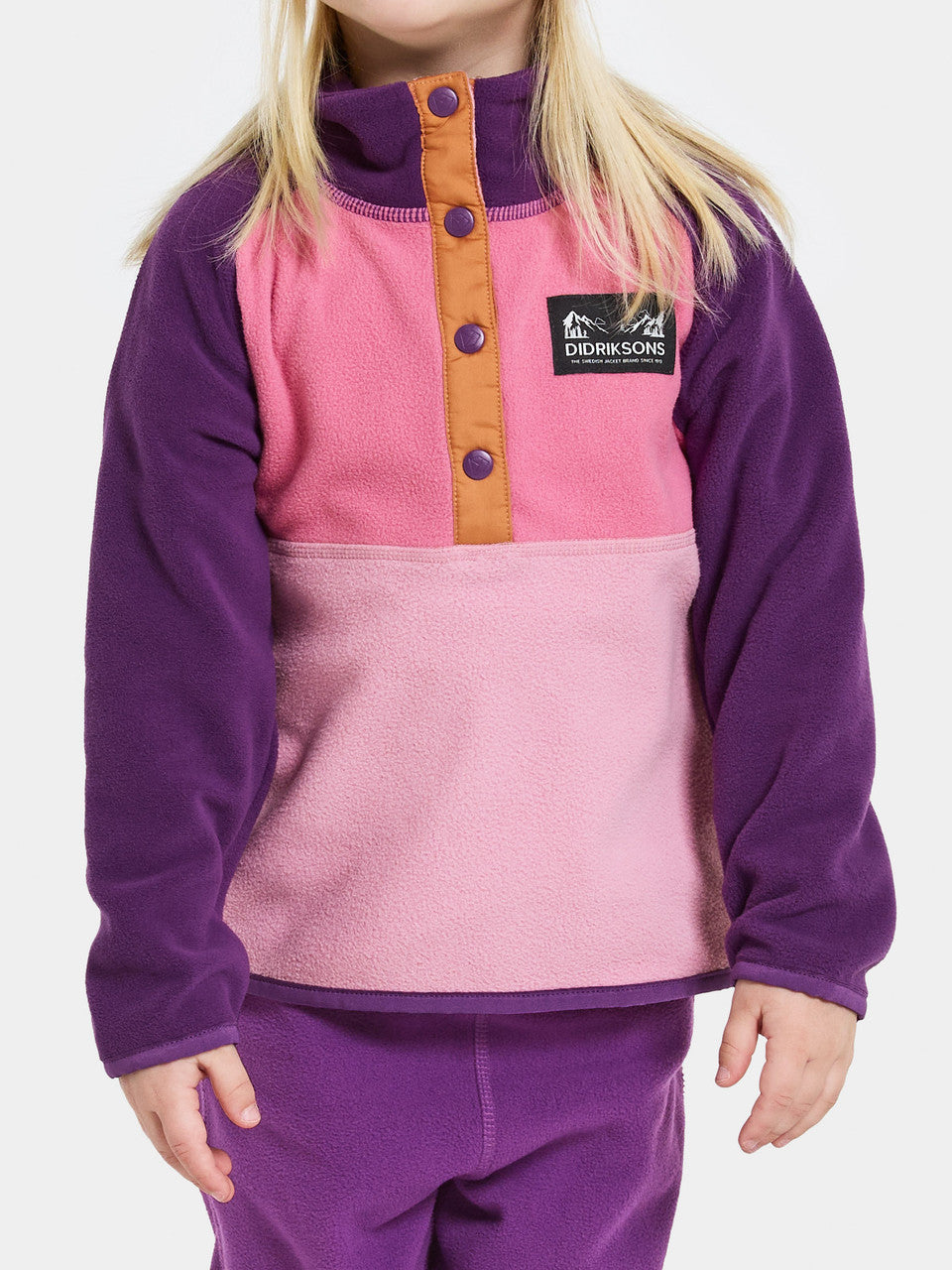 Kids Monte Fleece Jacket – Half Button | Didriksons