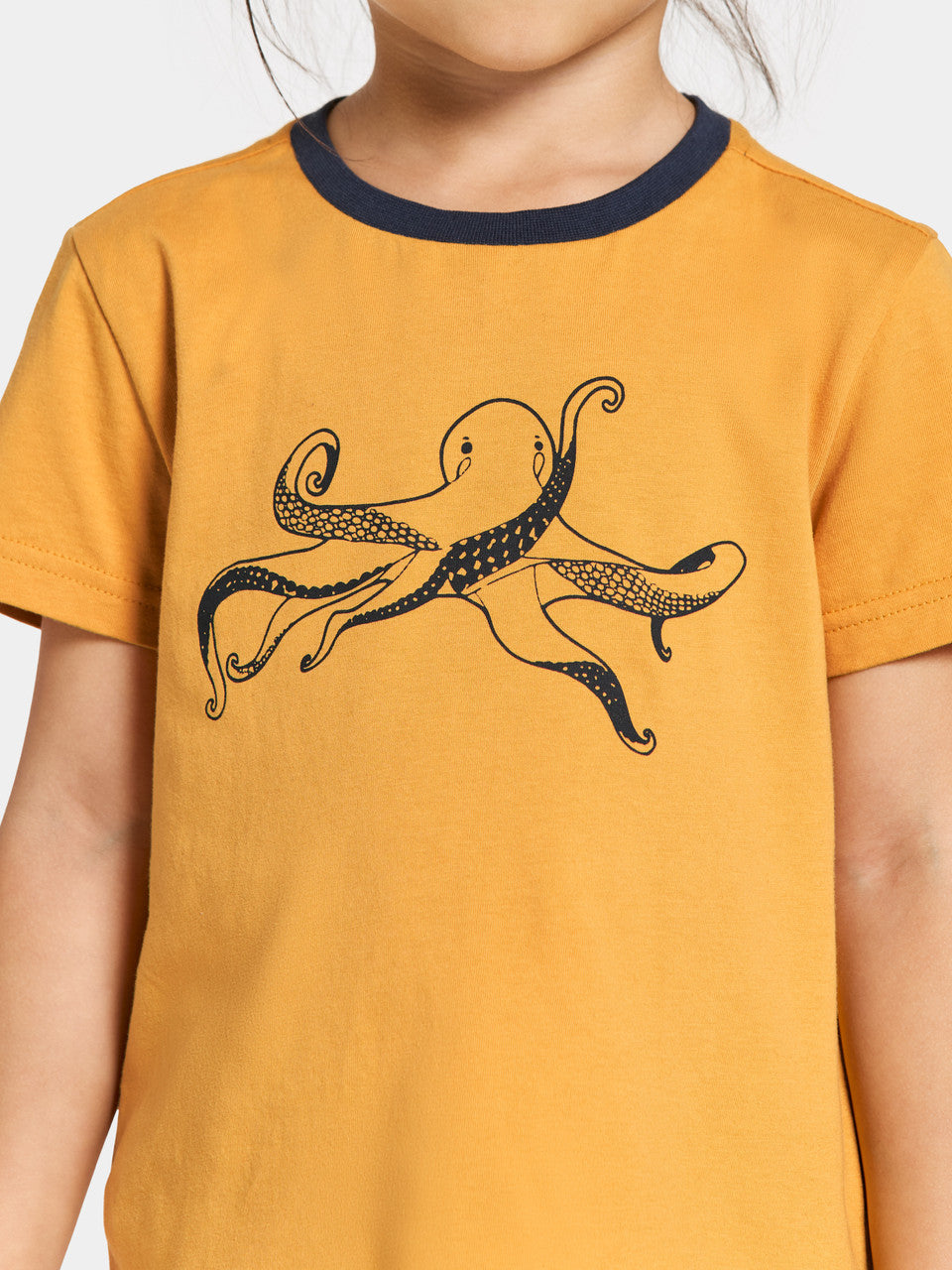 Kids Organic Cotton Printed T-Shirt | Didriksons #color_yellow-print