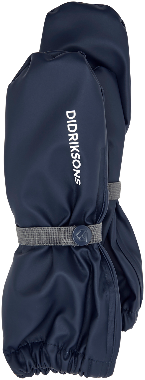 Kids Long Cuff Fleece Lined Rain Mittens – Waterproof, PU | Didriksons #color_navy