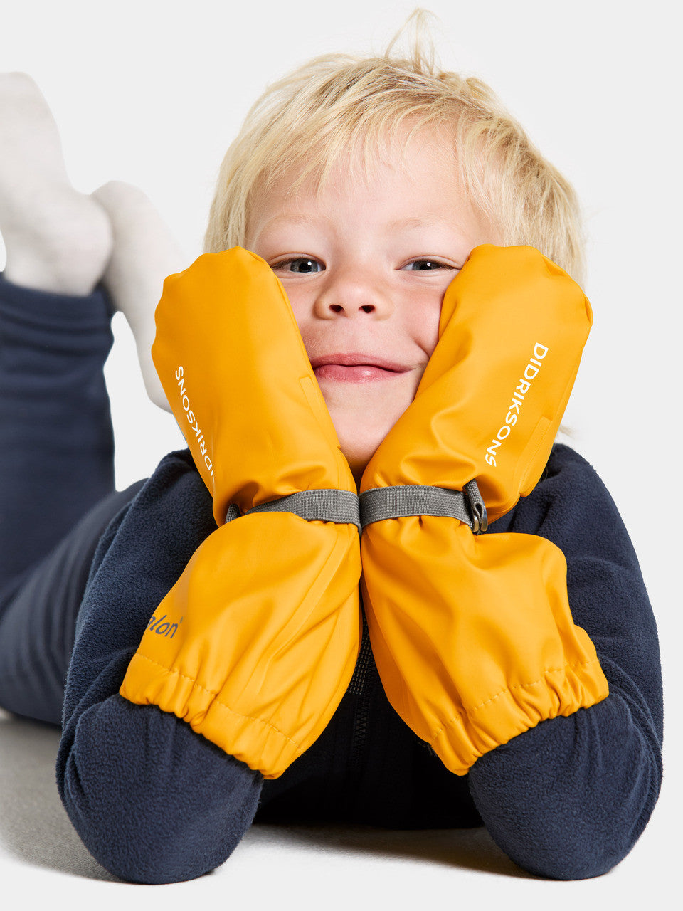Kids Long Cuff Fleece Lined Rain Mittens – Waterproof, PU | Didriksons