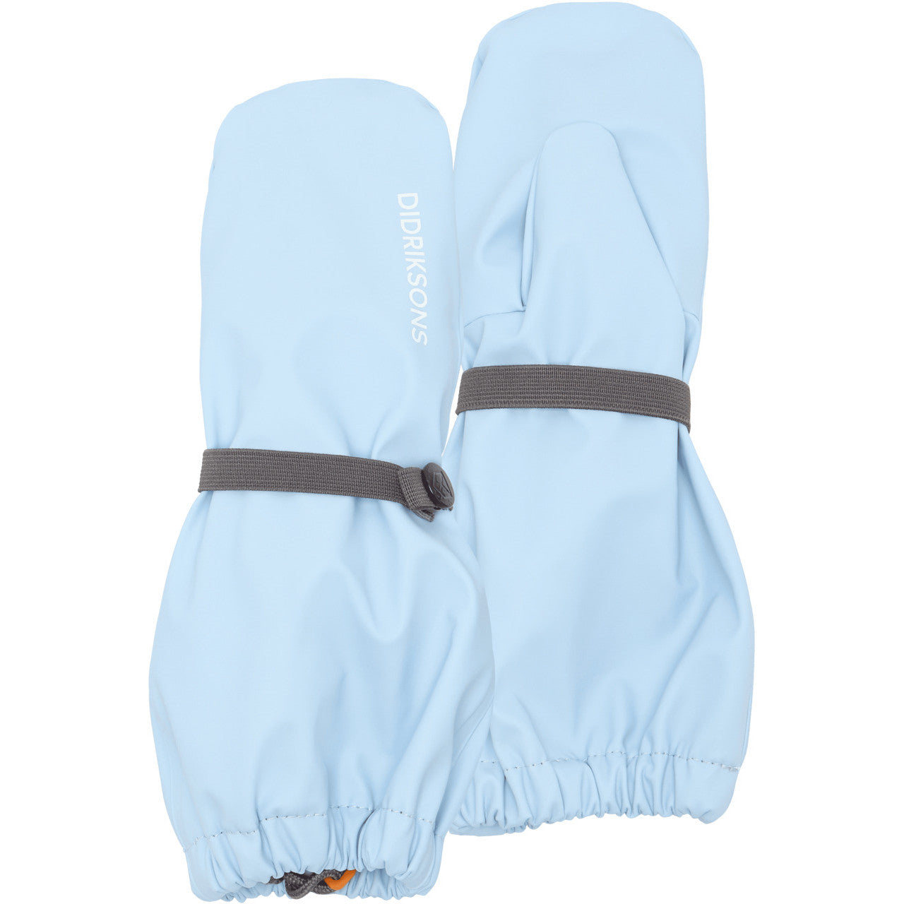 Kids Long Cuff Fleece Lined Rain Mittens – Waterproof, PU | Didriksons #color_light-sea-blue
