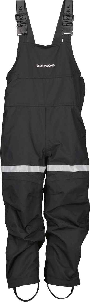 Kids Pilvi All Season Rain Shell Bib – Water Resistant, Breathable| Didriksons #color_black