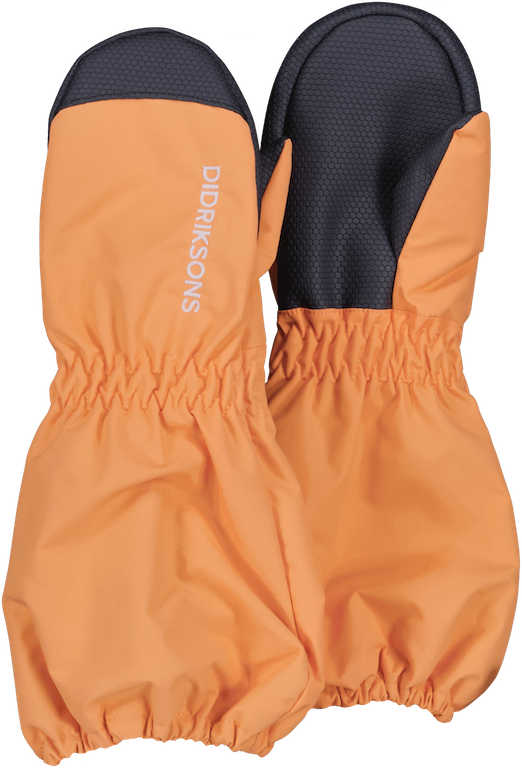 Kids Waterproof Shell Rain Mitten #color_papaya-orange