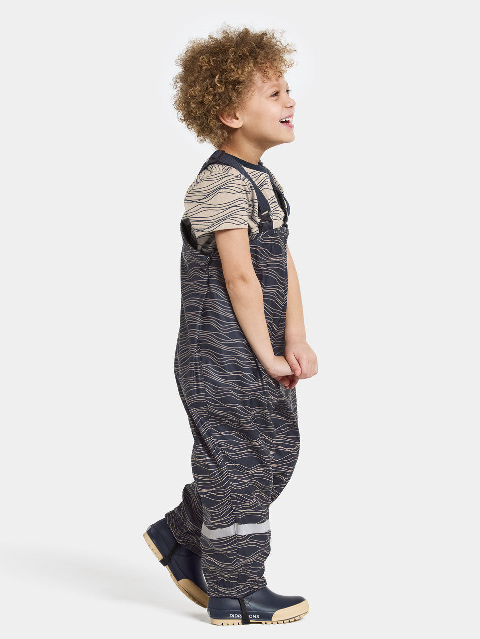 Kids Waterproof Unlined Printed Rain Set- Slaskeman – Jacket & Bibs, PU | Didriksons