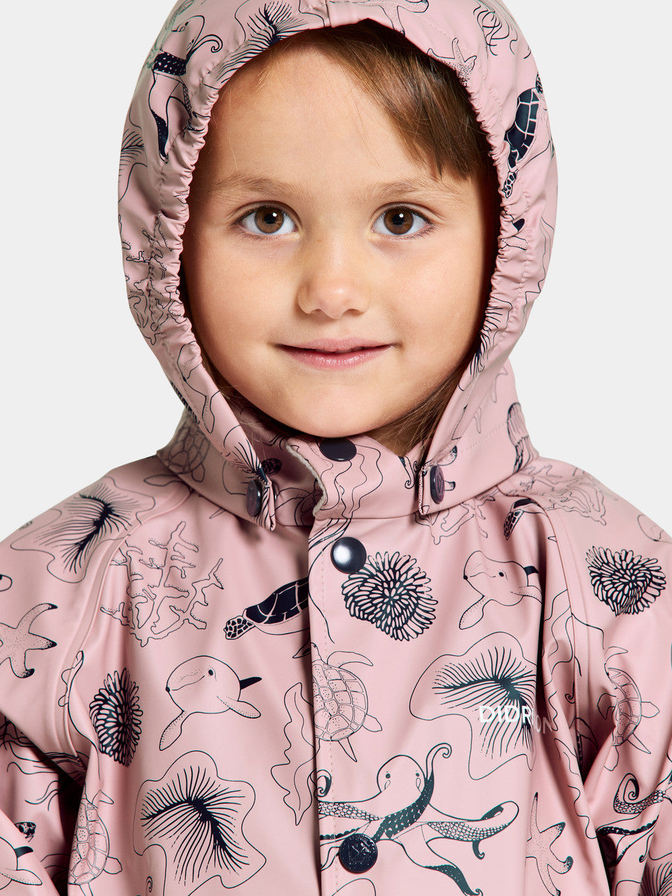 Kids Waterproof Unlined Printed Rain Set- Slaskeman – Jacket & Bibs, PU | Didriksons