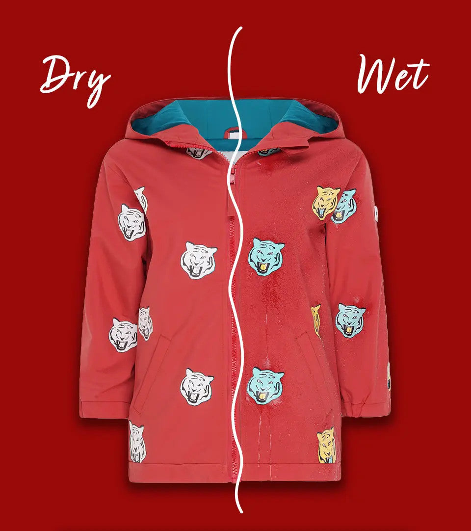 Color Changing Rain Coat #color_red-tiger