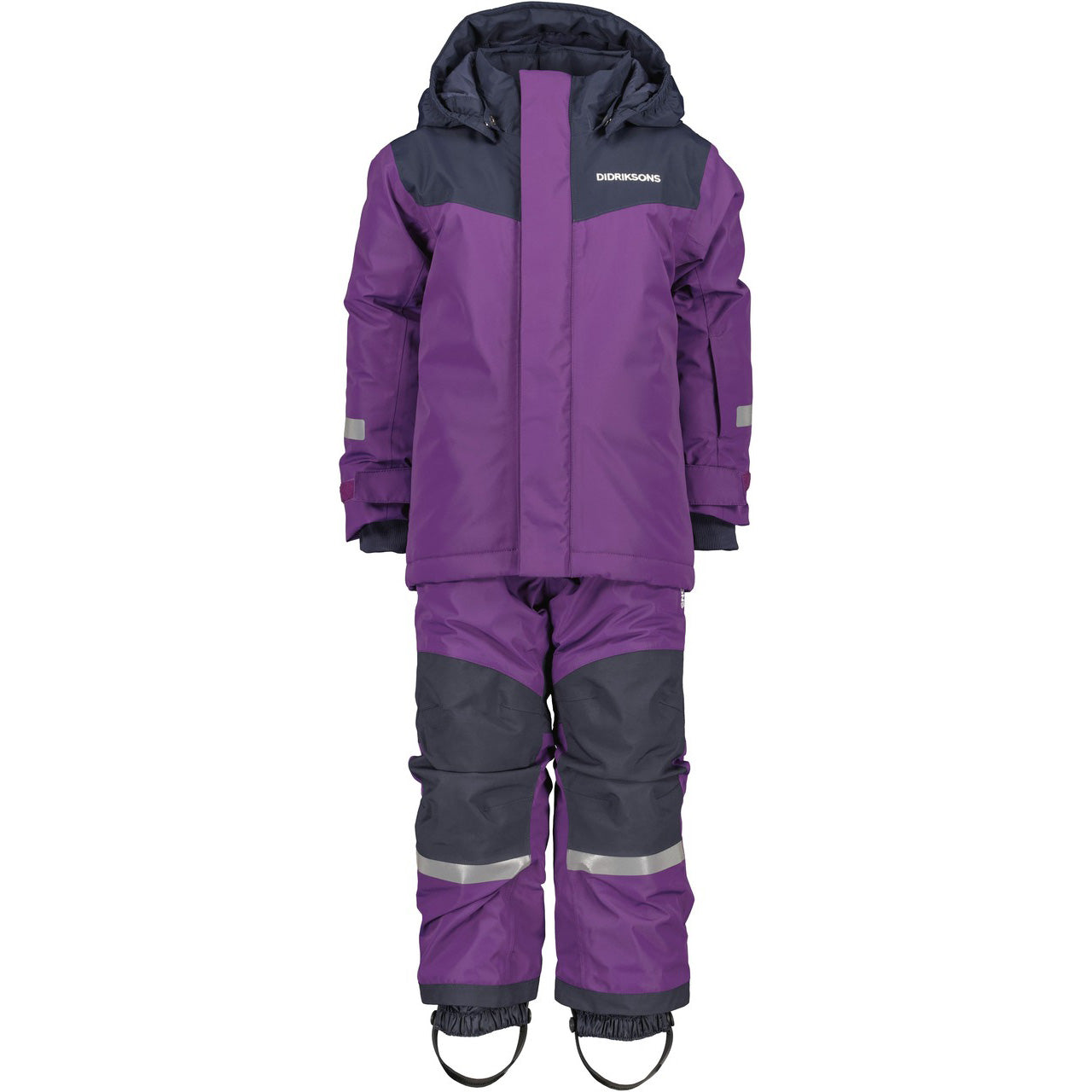 Kids Waterproof Skare Winter Set-Jacket and Snowpants – Insulated | Didriksons #color_royal-purple