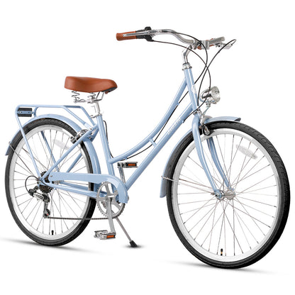 AVASTA 26" 6 Speed Hybrid Cruiser Black Tires Bike - Astrid