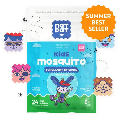 Kids Mosquito Repellent Stickers – NatPat BuzzPatch – 24 Pack