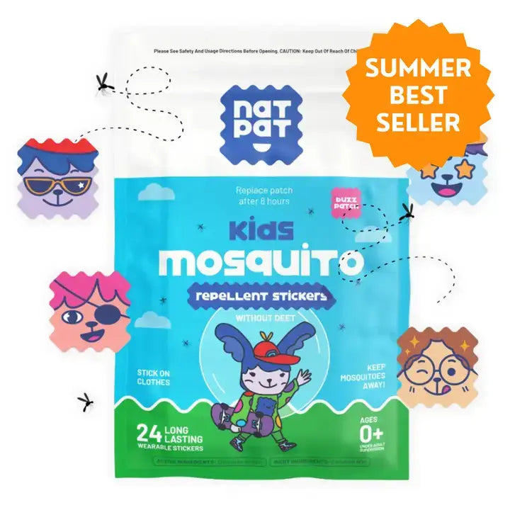 Kids Mosquito Repellent Stickers – NatPat BuzzPatch – 24 Pack