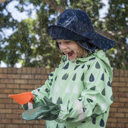 Kids Waterproof Vesi Printed Raindrop Rain Jacket - Unlined, PU | Reima 